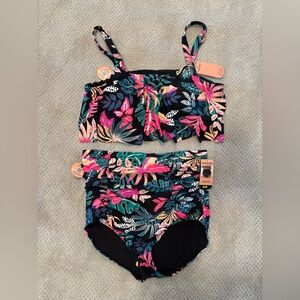 Shapermint Essentials High-Waisted Control Bikini Bottom - Black and Multicolor